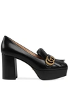 Gucci Decollete In Pelle Loafers In Black