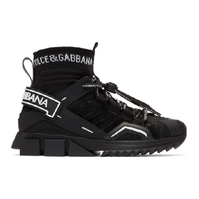 Dolce & Gabbana Dolce And Gabbana Black Trekking Sorrento High-top Sneakers In 89690 Black