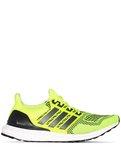 Adidas Originals Adidas X Ub1 Green Ultraboost Solar Sneakers In Yellow