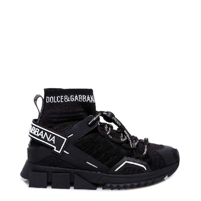 Dolce & Gabbana Sorrento Logo Detail Sneakers In Black