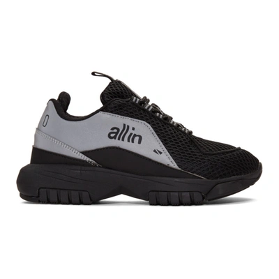 All In Black Id Sneakers In Black/refle