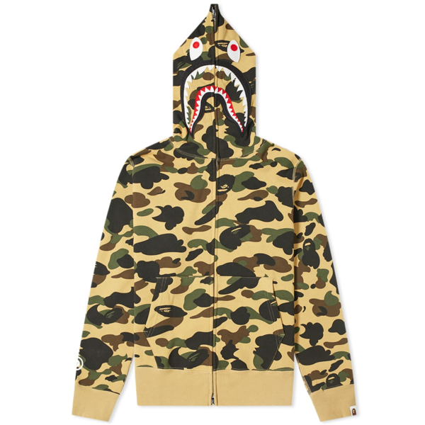 1st camo shark full zip hoodie mens