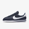 Nike Cortez Basic Nylon Men's Shoe In Obsidian,metallic Silver,white