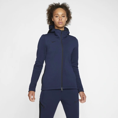 Nike Dri-fit Showtime Women's Full-zip Basketball Hoodie (stock) (team Navy) - Clearance Sale In Team Navy,team Black,team Black