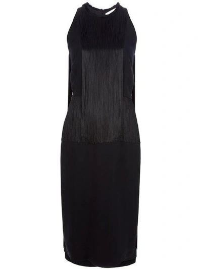Stella Mccartney Sleeveless Fringed Pencil Dress, Black