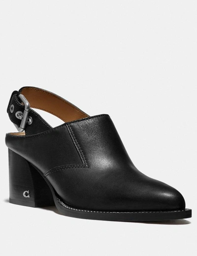 Coach Payson Slingback Bootie In Black/black