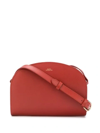 A.p.c. Demi Lune Shoulder Bag In Eai Brandy