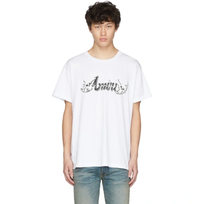 Amiri Logo-print Cotton-jersey T-shirt In White