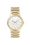 Rebecca Minkoff Womens Cali Gold Tone Stainless Steel Bracelet Watch 36mm In Silver