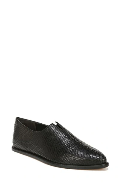 Vince Women's Porto Slip-on Loafers In Black Embossed Leather