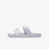 Nike Benassi Duo Ultra Women's Slide (white) - Clearance Sale In White,metallic Silver