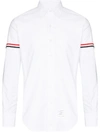 Thom Browne Hemd Mit Gestreifter Armbinde In White