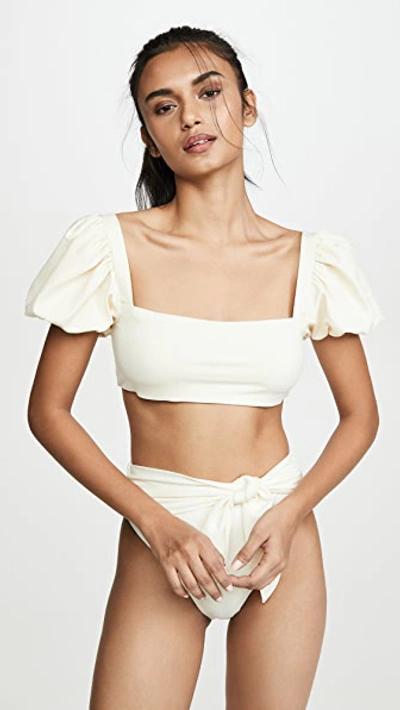 Agua Bendita X Revolve Calista Bikini Top In Crema