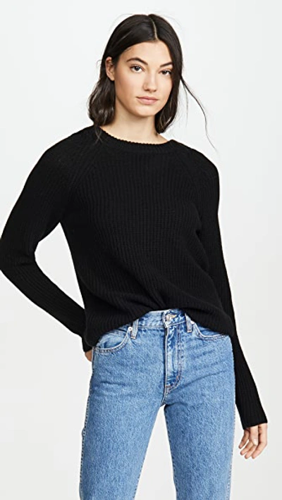Vince Brushed Cashmere Sweater In Heather Charcoal