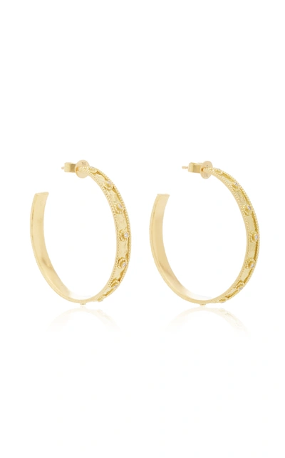 Amrapali Women's Revati 18k Gold And Diamond Hoop Earrings