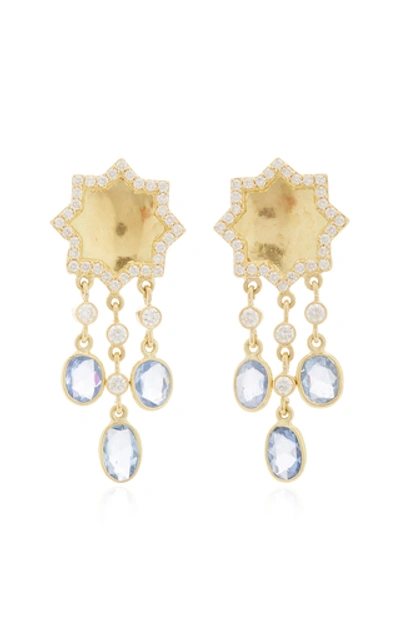 Amrapali 18k Gold, Diamond And Sapphire Earrings