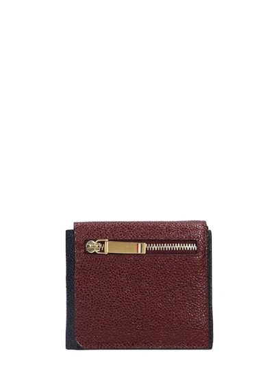 Thom Browne Wallet In Bordeaux Leather