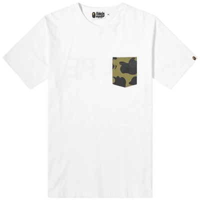 A Bathing Ape Relaxed Bape Pocket Tee In White