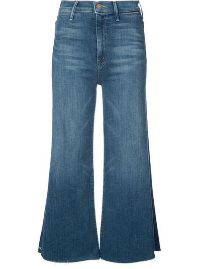 Mother The Undercover Wide Leg Trousers In Denim