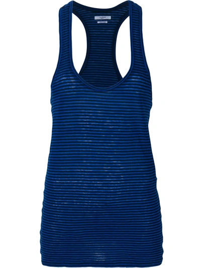 Isabel Marant Étoile Avien Striped Scoop-neck Cotton-linen Tank Top In Blue