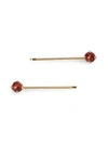 L Erickson Little Gem Bobby Pin In Padparadscha Gold