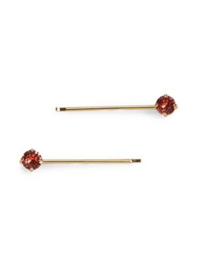 L Erickson Little Gem Bobby Pin In Padparadscha Gold