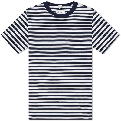 Albam Striped Tee In Blue