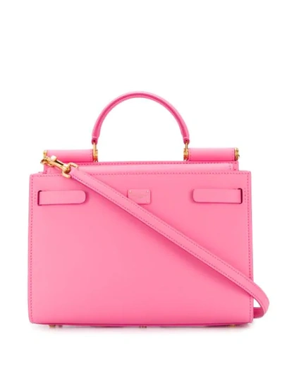Dolce & Gabbana Small Calfskin Sicily 62 Bag In Pink