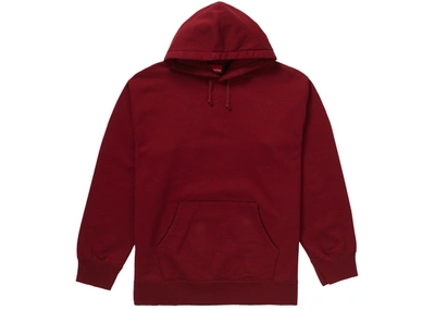 Pre-owned Supreme  Rhinestone Script Hooded Sweatshirt Cardinal