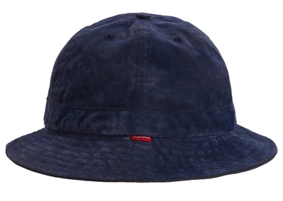 Pre-owned Supreme  Washed Velvet Bell Hat Navy