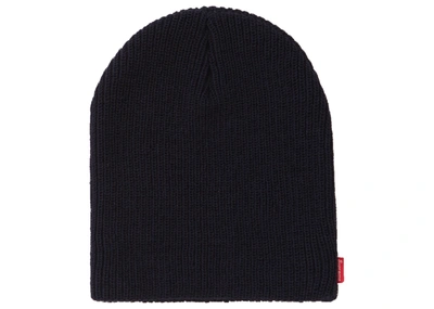 Pre-owned Supreme  Basic Beanie (fw19) Navy