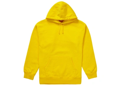 Pre-owned Supreme  Rhinestone Script Hooded Sweatshirt Yellow