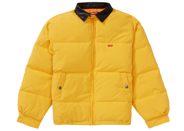 Supreme Leather Collar Puffy Jacket Shop, 53% OFF | www 