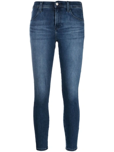 J Brand Alana Mid-rise Crop Skinny Jeans In Blue