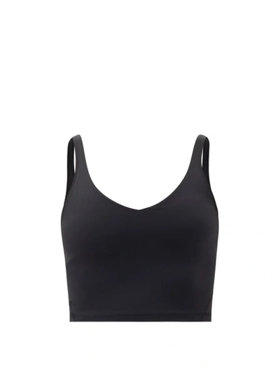 Align Cropped Stretch-knit Top In Black