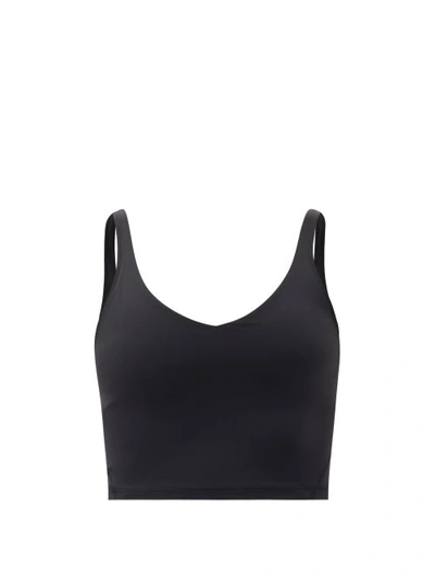 Lululemon Align Cropped Stretch-knit Top In Black