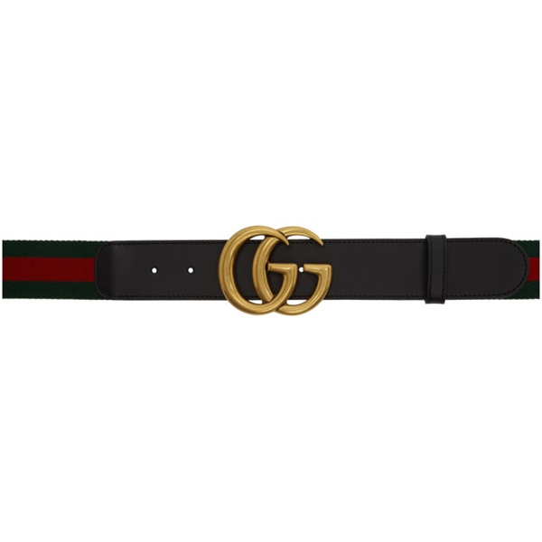 gucci red and black belt