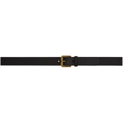 Gucci Black Leather Horsebit Belt In 1000 Black