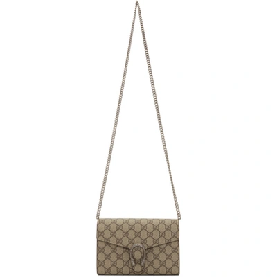 Gucci Beige Gg Dionysus Wallet Chain Bag In 8642 Beige