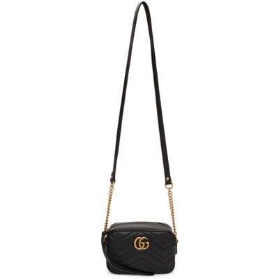 Gucci Gg Marmont Mini Matelass&eacute; Camera Bag, Black
