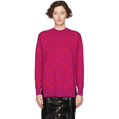 Versace Pink Wool Gianni  Sweater In A2401 Pink