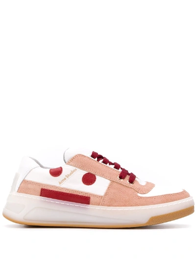 Acne Studios Steffey Lace Up Embr Pink/white/ice