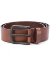 Diesel Treated Leather Belt In Brown