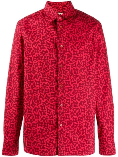 Marni Graphic Print Shirt In Red
