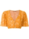 Clube Bossa Runa Printed Crop Blouse In Orange