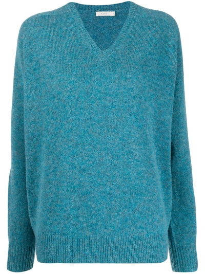 6397 Long Sleeve V-neck Jumper In Blue