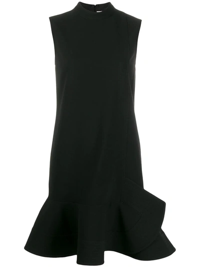 Victoria Victoria Beckham Sleeveless Peplum Hem Dress In Black