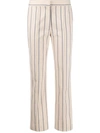 Victoria Victoria Beckham Striped Slim-fit Trousers In Neutrals