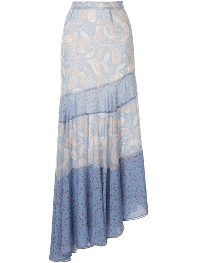 We Are Kindred Amalfi Asymmetric Skirt In Blue
