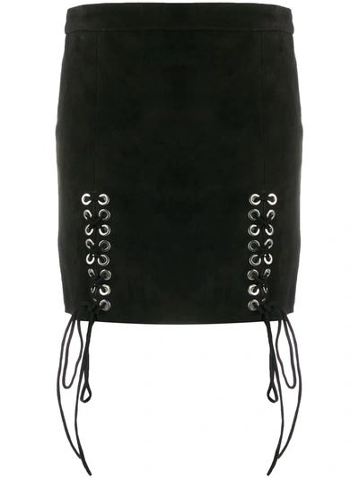 Manokhi Lace-up Mini Skirt In Black